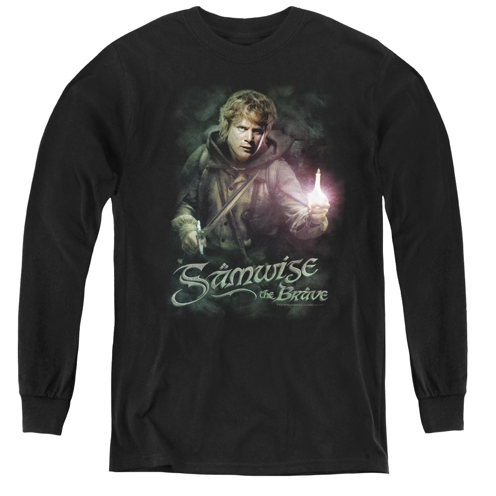 AN OFFCIALLY LICENSED LOR SAMWISE THE BRAVE YOUTH LONG SLEEVE T-SHIRT BLACK