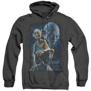 AN OFFCIALLY LICENSED LOR SMEAGOL ADULT UNISEX HEATHER PULLOVER HOODIE BLACK