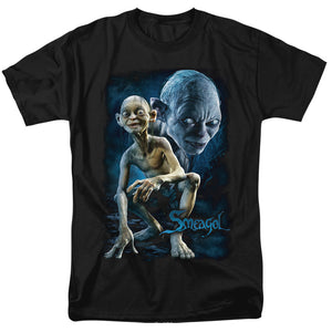AN OFFCIALLY LICENSED LOR SMEAGOL MEN'S REGULAR FIT T-SHIRT BLACK