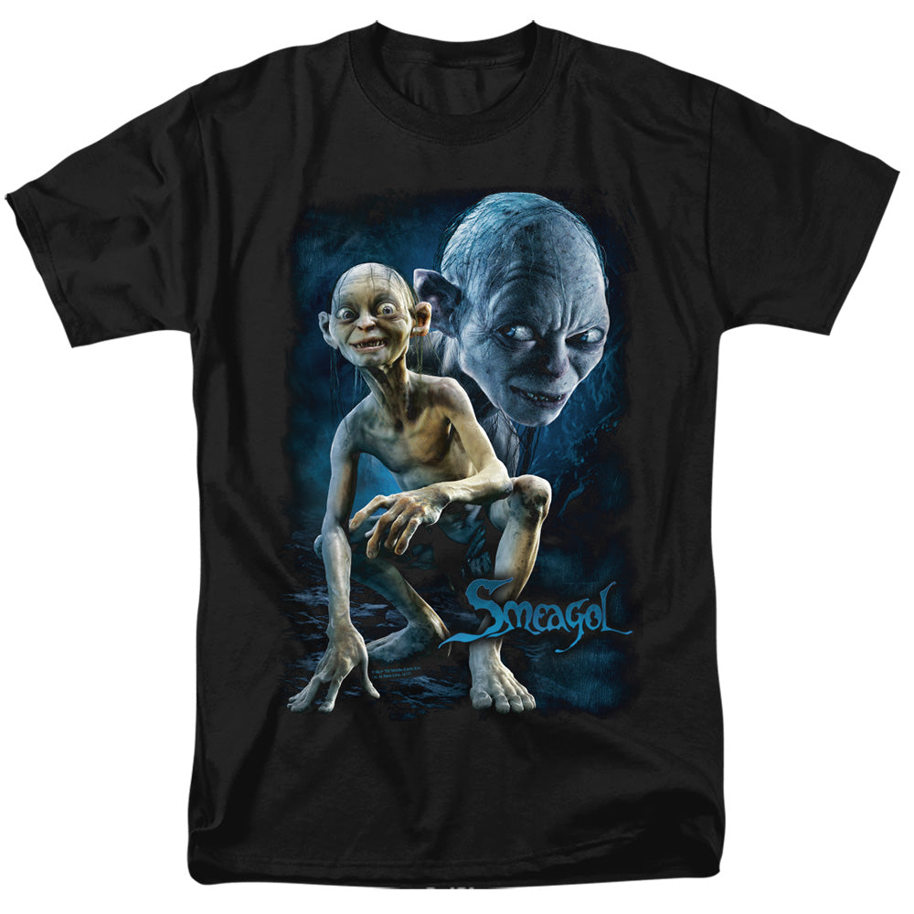 AN OFFCIALLY LICENSED LOR SMEAGOL MEN'S REGULAR FIT T-SHIRT BLACK