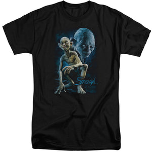 AN OFFCIALLY LICENSED LOR SMEAGOL MEN'S TALL FIT T-SHIRT BLACK