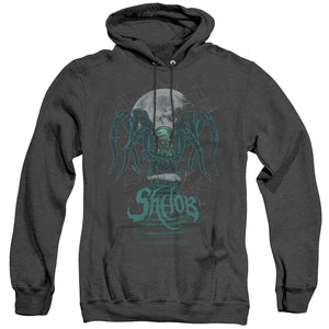 AN OFFCIALLY LICENSED LORD OF THE RINGS SHELOB ADULT UNISEX HEATHER PULLOVER HOODIE BLACK