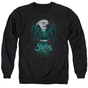 AN OFFCIALLY LICENSED LORD OF THE RINGS SHELOB ADULT UNISEX CREWNECK SWEATSHIRT BLACK