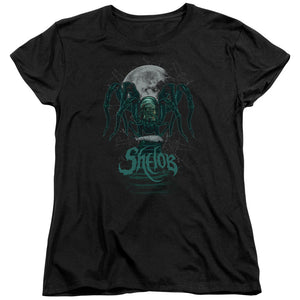 AN OFFCIALLY LICENSED LORD OF THE RINGS SHELOB WOMEN'S REGULAR FIT T-SHIRT BLACK