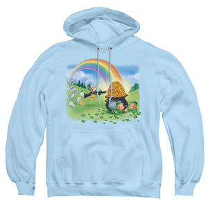 AN OFFCIALLY LICENSED LOONEY TUNES MINE MINE MINE ADULT UNISEX PULLOVER HOODIE LIGHT BLUE