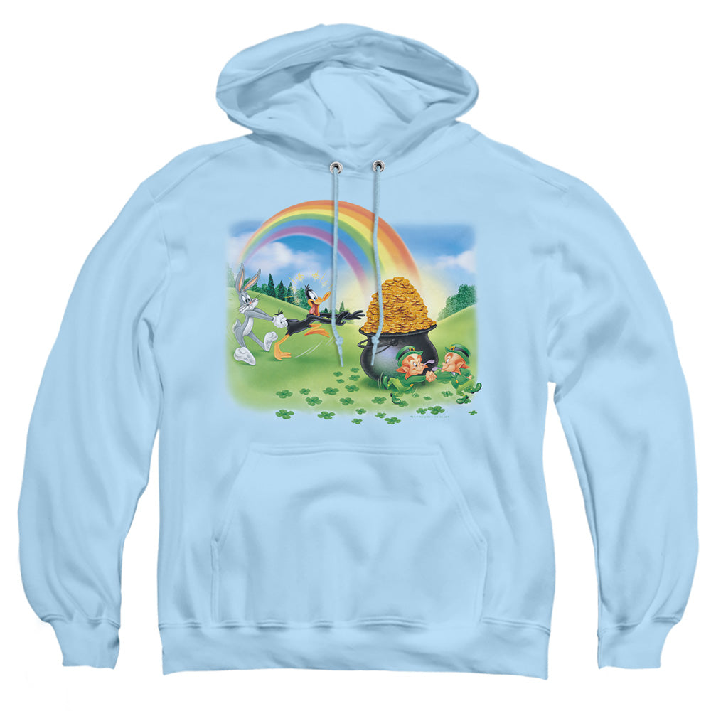AN OFFCIALLY LICENSED LOONEY TUNES MINE MINE MINE ADULT UNISEX PULLOVER HOODIE LIGHT BLUE