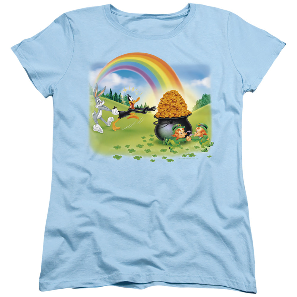 AN OFFCIALLY LICENSED LOONEY TUNES MINE MINE MINE WOMEN'S REGULAR FIT T-SHIRT LIGHT BLUE