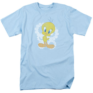 AN OFFCIALLY LICENSED LOONEY TUNES RETRO TWEETY MEN'S REGULAR FIT T-SHIRT LIGHT BLUE