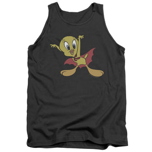 AN OFFCIALLY LICENSED LOONEY TUNES VAMPIRE TWEETY ADULT UNISEX TANK TOP CHARCOAL