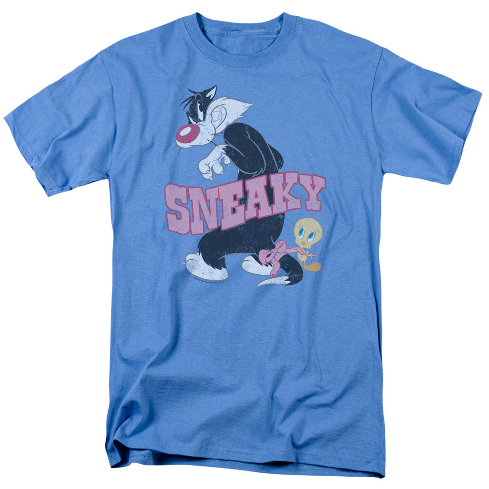 AN OFFCIALLY LICENSED LOONEY TUNES SNEAKY MEN'S REGULAR FIT T-SHIRT CAROLINA BLUE