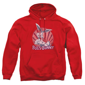 AN OFFCIALLY LICENSED LOONEY TUNES WISHFUL THINKING ADULT UNISEX PULLOVER HOODIE RED