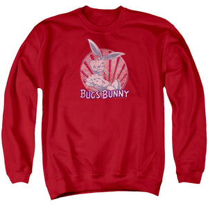 AN OFFCIALLY LICENSED LOONEY TUNES WISHFUL THINKING ADULT UNISEX CREWNECK SWEATSHIRT RED