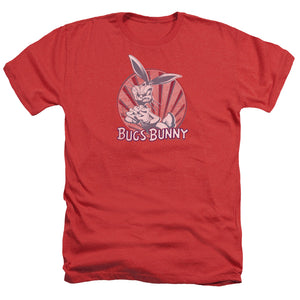 AN OFFCIALLY LICENSED LOONEY TUNES WISHFUL THINKING MEN'S HEATHER T-SHIRT RED