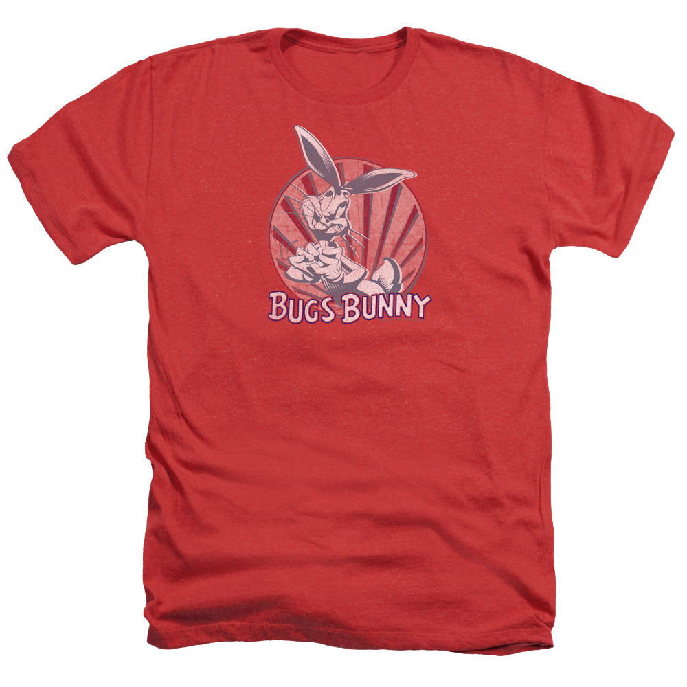 AN OFFCIALLY LICENSED LOONEY TUNES WISHFUL THINKING MEN'S HEATHER T-SHIRT RED