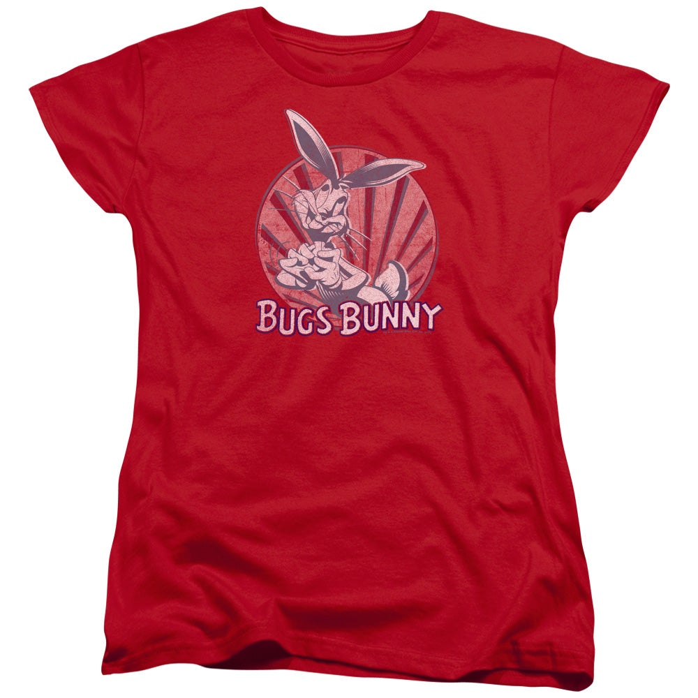 AN OFFCIALLY LICENSED LOONEY TUNES WISHFUL THINKING WOMEN'S REGULAR FIT T-SHIRT RED