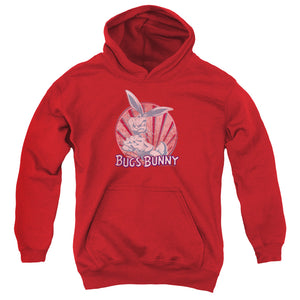 AN OFFCIALLY LICENSED LOONEY TUNES WISHFUL THINKING YOUTH HOODIE RED