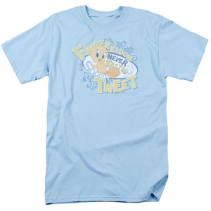 AN OFFCIALLY LICENSED LOONEY TUNES FWEEDOM MEN'S REGULAR FIT T-SHIRT LIGHT BLUE