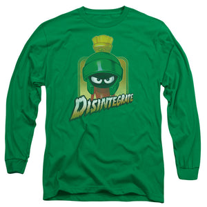 AN OFFCIALLY LICENSED LOONEY TUNES DISINTEGRATE MEN'S LONG SLEEVE T-SHIRT KELLY GREEN