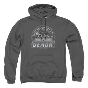 AN OFFCIALLY LICENSED LOONEY TUNES SPEED DEMON ADULT UNISEX PULLOVER HOODIE CHARCOAL