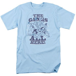 AN OFFCIALLY LICENSED LOONEY TUNES BLUE GANG MEN'S REGULAR FIT T-SHIRT LIGHT BLUE