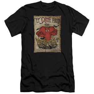 AN OFFCIALLY LICENSED LOONEY TUNES THE DEPTHS MEN'S PREMIUM SLIM FIT T-SHIRT BLACK