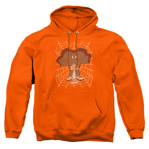 AN OFFCIALLY LICENSED LOONEY TUNES BEING WATCHED ADULT UNISEX PULLOVER HOODIE ORANGE