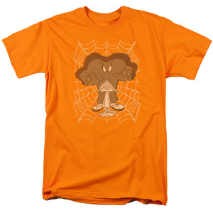AN OFFCIALLY LICENSED LOONEY TUNES BEING WATCHED MEN'S REGULAR FIT T-SHIRT ORANGE