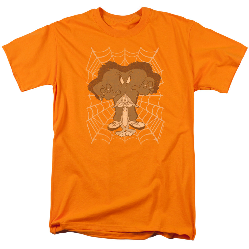 AN OFFCIALLY LICENSED LOONEY TUNES BEING WATCHED MEN'S REGULAR FIT T-SHIRT ORANGE