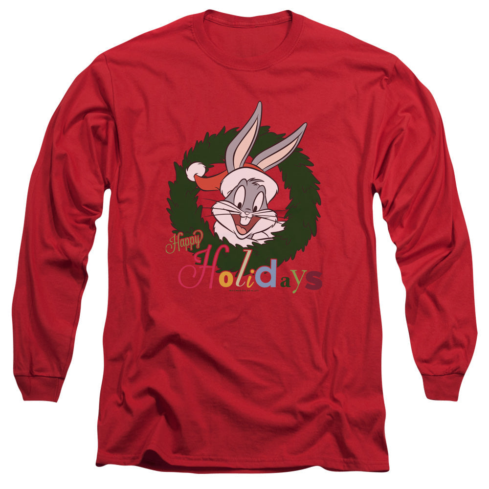 Looney Tunes Holiday Bunny Licensed Adult Unisex Long Sleeve T-Shirt SM-2X