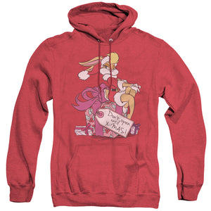 AN OFFCIALLY LICENSED LOONEY TUNES LOLA PRESENT ADULT UNISEX HEATHER PULLOVER HOODIE RED