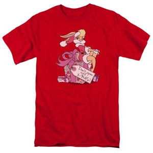 AN OFFCIALLY LICENSED LOONEY TUNES LOLA PRESENT MEN'S REGULAR FIT T-SHIRT RED