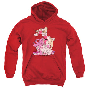 AN OFFCIALLY LICENSED LOONEY TUNES LOLA PRESENT YOUTH HOODIE RED