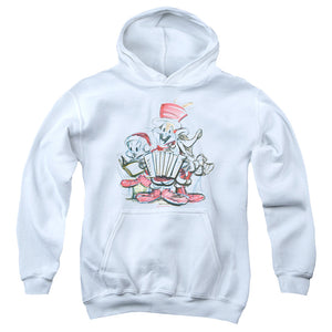 AN OFFCIALLY LICENSED LOONEY TUNES HOLIDAY SKETCH YOUTH HOODIE WHITE