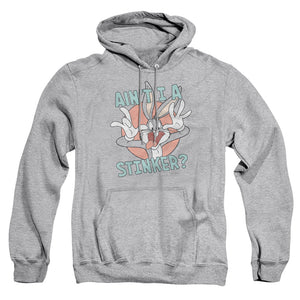 AN OFFCIALLY LICENSED LOONEY TUNES AINT I A STINKER ADULT UNISEX PULLOVER HOODIE ATHLETIC HEATHER