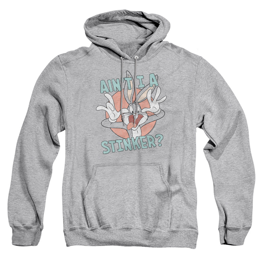 AN OFFCIALLY LICENSED LOONEY TUNES AINT I A STINKER ADULT UNISEX PULLOVER HOODIE ATHLETIC HEATHER
