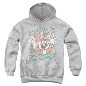 AN OFFCIALLY LICENSED LOONEY TUNES AINT I A STINKER YOUTH HOODIE ATHLETIC HEATHER