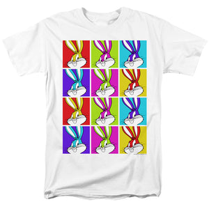 AN OFFCIALLY LICENSED LOONEY TUNES BUGS TILES MEN'S REGULAR FIT T-SHIRT WHITE