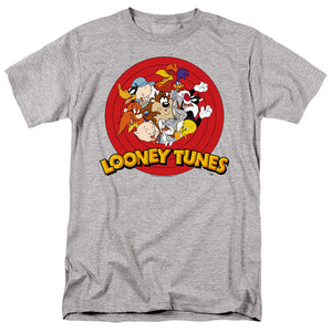 AN OFFCIALLY LICENSED LOONEY TUNES GROUP MEN'S REGULAR FIT T-SHIRT ATHLETIC HEATHER
