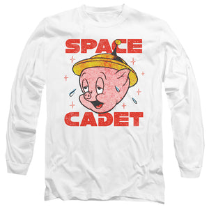 AN OFFCIALLY LICENSED LOONEY TUNES SPACE GHOST MEN'S LONG SLEEVE T-SHIRT WHITE