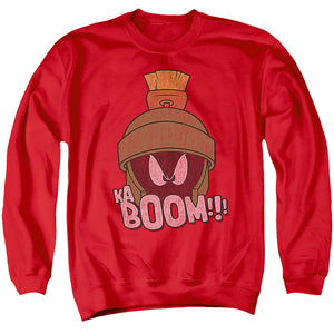 AN OFFCIALLY LICENSED LOONEY TUNES KABOOM ADULT UNISEX CREWNECK SWEATSHIRT RED