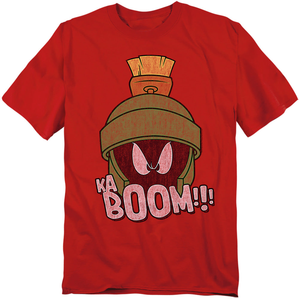 AN OFFCIALLY LICENSED LOONEY TUNES KABOOM MEN'S REGULAR FIT T-SHIRT RED
