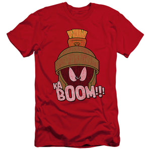 AN OFFCIALLY LICENSED LOONEY TUNES KABOOM MEN'S PREMIUM SLIM FIT T-SHIRT RED