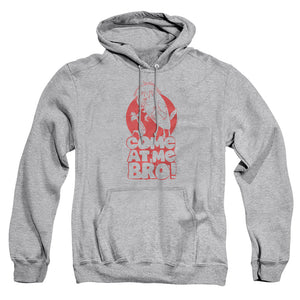 AN OFFCIALLY LICENSED LOONEY TUNES COME AT ME ADULT UNISEX PULLOVER HOODIE ATHLETIC HEATHER