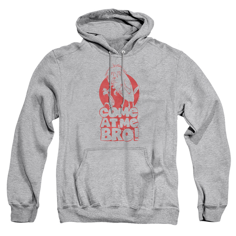 AN OFFCIALLY LICENSED LOONEY TUNES COME AT ME ADULT UNISEX PULLOVER HOODIE ATHLETIC HEATHER