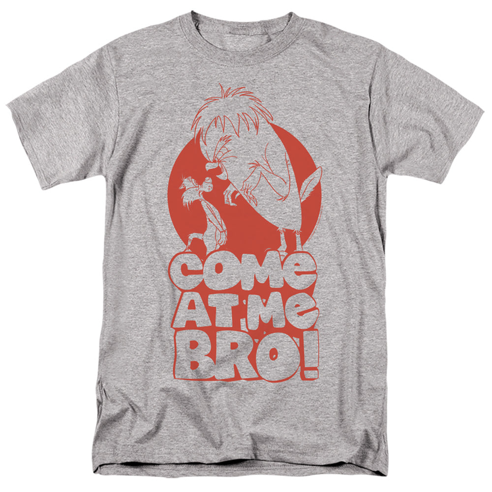 AN OFFCIALLY LICENSED LOONEY TUNES COME AT ME MEN'S REGULAR FIT T-SHIRT ATHLETIC HEATHER