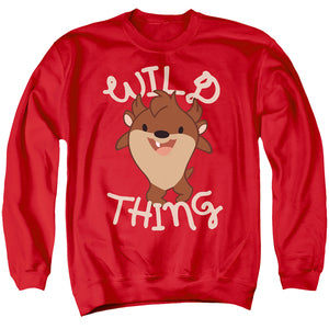 AN OFFCIALLY LICENSED LOONEY TUNES WILD THING KID ADULT UNISEX CREWNECK SWEATSHIRT RED