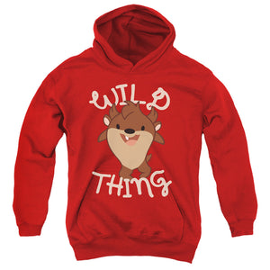 AN OFFCIALLY LICENSED LOONEY TUNES WILD THING KID YOUTH HOODIE RED
