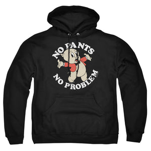 AN OFFCIALLY LICENSED LOONEY TUNES NO PANTS ADULT UNISEX PULLOVER HOODIE BLACK