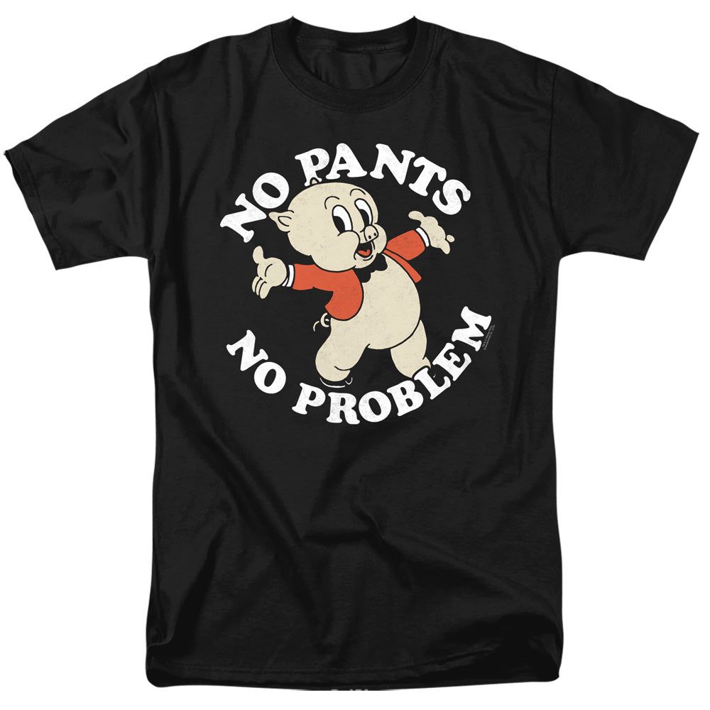 AN OFFCIALLY LICENSED LOONEY TUNES NO PANTS MEN'S REGULAR FIT T-SHIRT BLACK