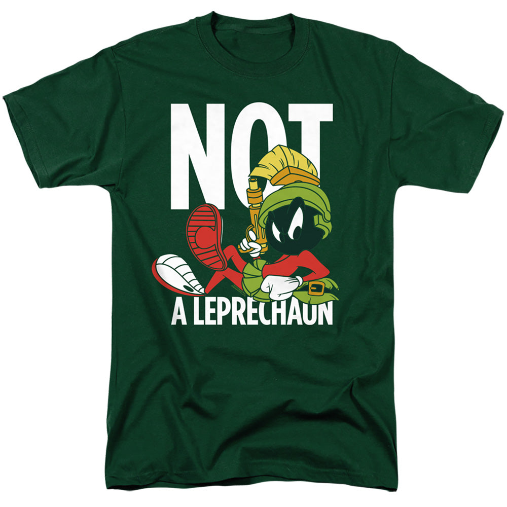 AN OFFCIALLY LICENSED LOONEY TUNES NOT A LEPRECHAUN MEN'S REGULAR FIT T-SHIRT HUNTER GREEN